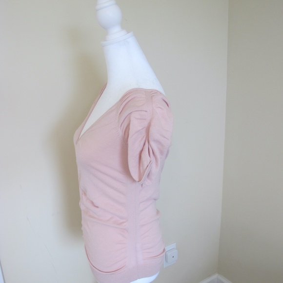 🔴🔴🔴SOLD🔴🔴🔴Express Women's Short Sleeve pink date night Top Shirt Size : S EUC - Picture 2 of 8